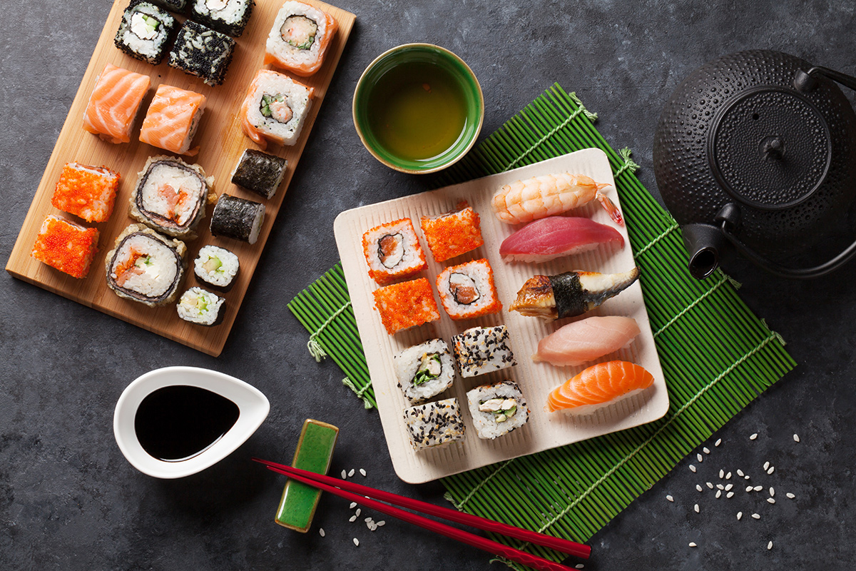 presentation of japanese food